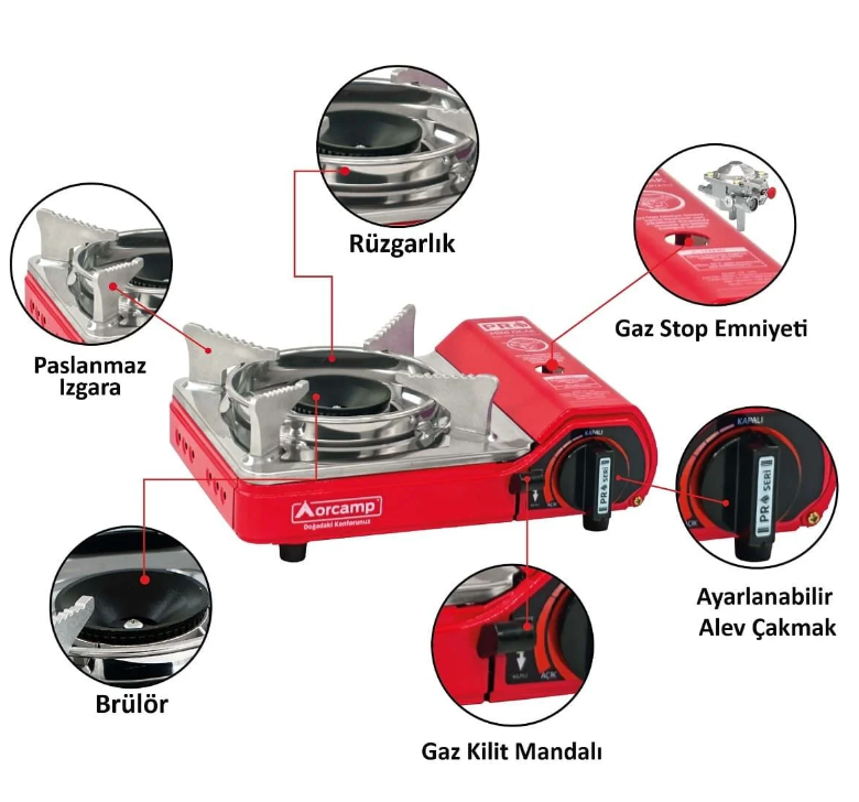 Orcamp%20Tekli%20Mini%20Portatif%20Ocak%20Kırmızı